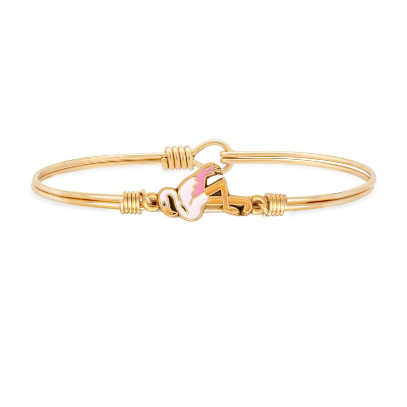 Flamingo Bangle Bracelet: Gold