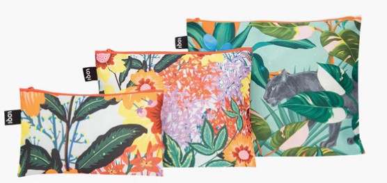 Thai Floral & Wild Forest Cosmetic Case,  Set of 3