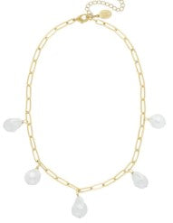 Baroque Pearl Paperclip Necklace