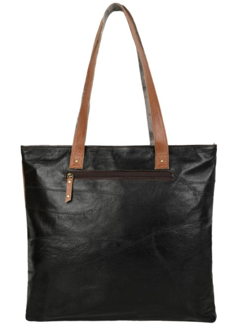 Carbon Leather Tote