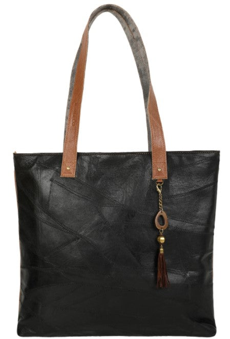 Carbon Leather Tote