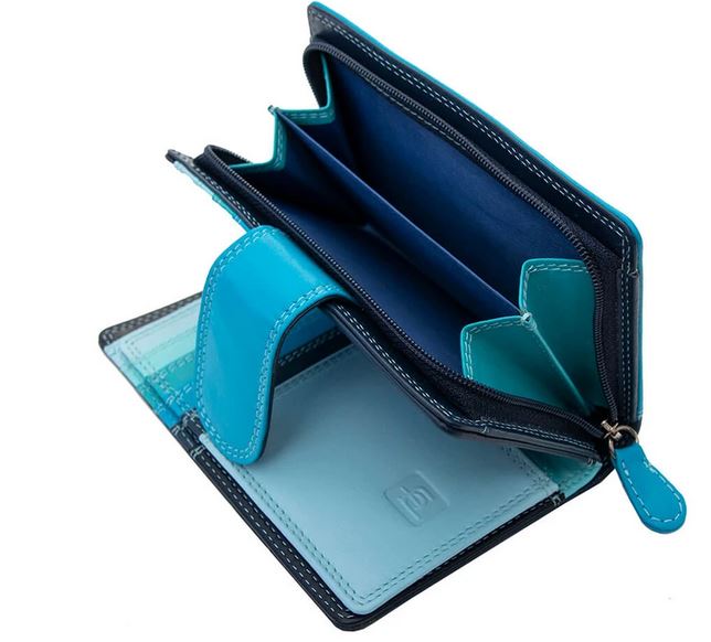 Multi Color Bi-Fold Leather Wallet