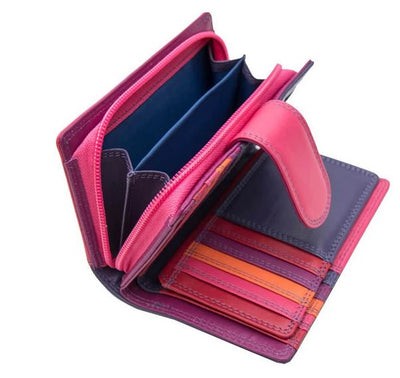 Multi Color Bi-Fold Leather Wallet