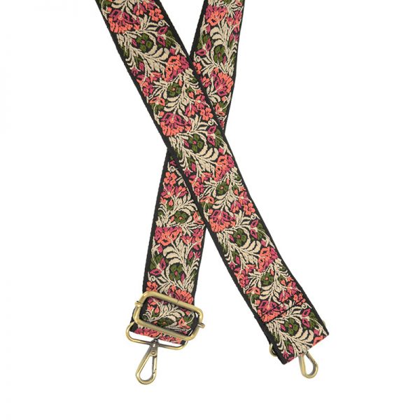 Flower Embroidered Guitar Strap