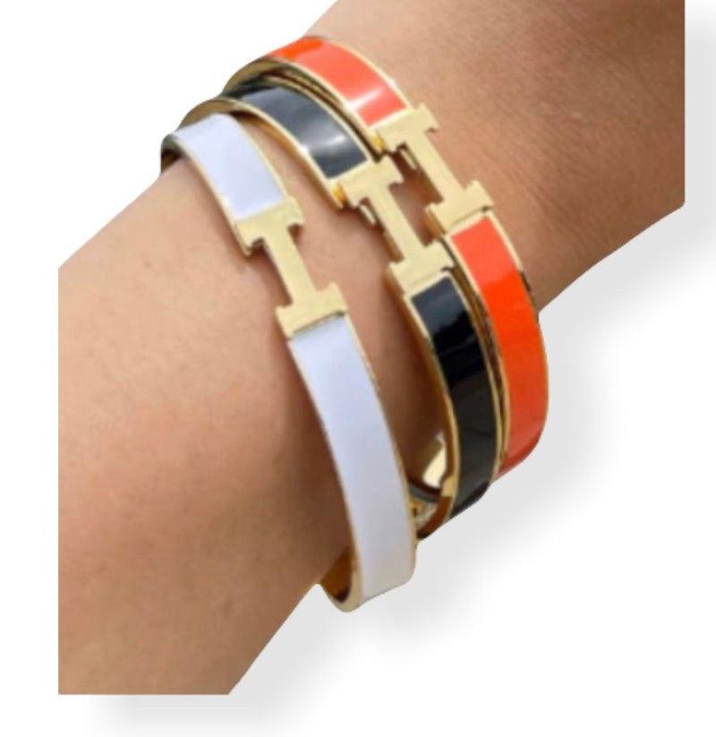 H-Bracelet: Narrow, Gold Stainless