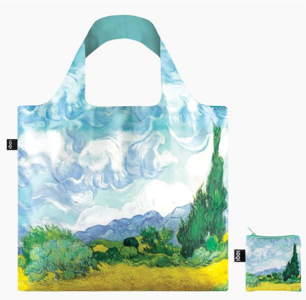 A Wheat Field with Cypresses Packable Tote