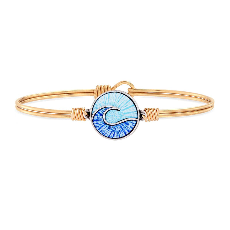 Wave Tie-Died Bangle, Gold
